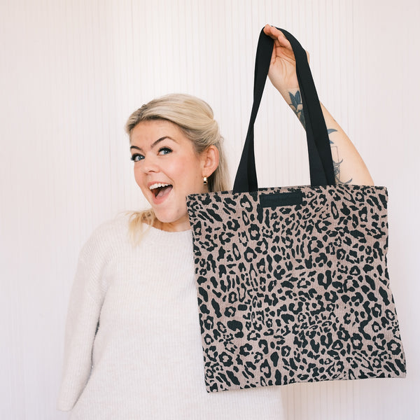Shopper - Leo Cord Taupe