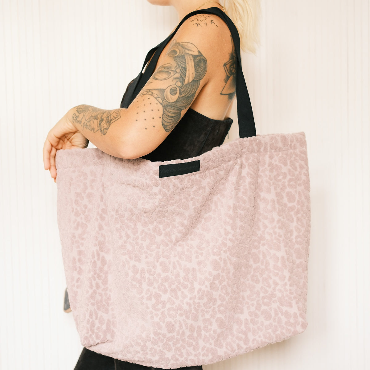 XL Shopper - Frottee Leo Rosa