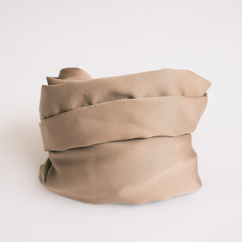 Drahthaarband breit - Satin Braun