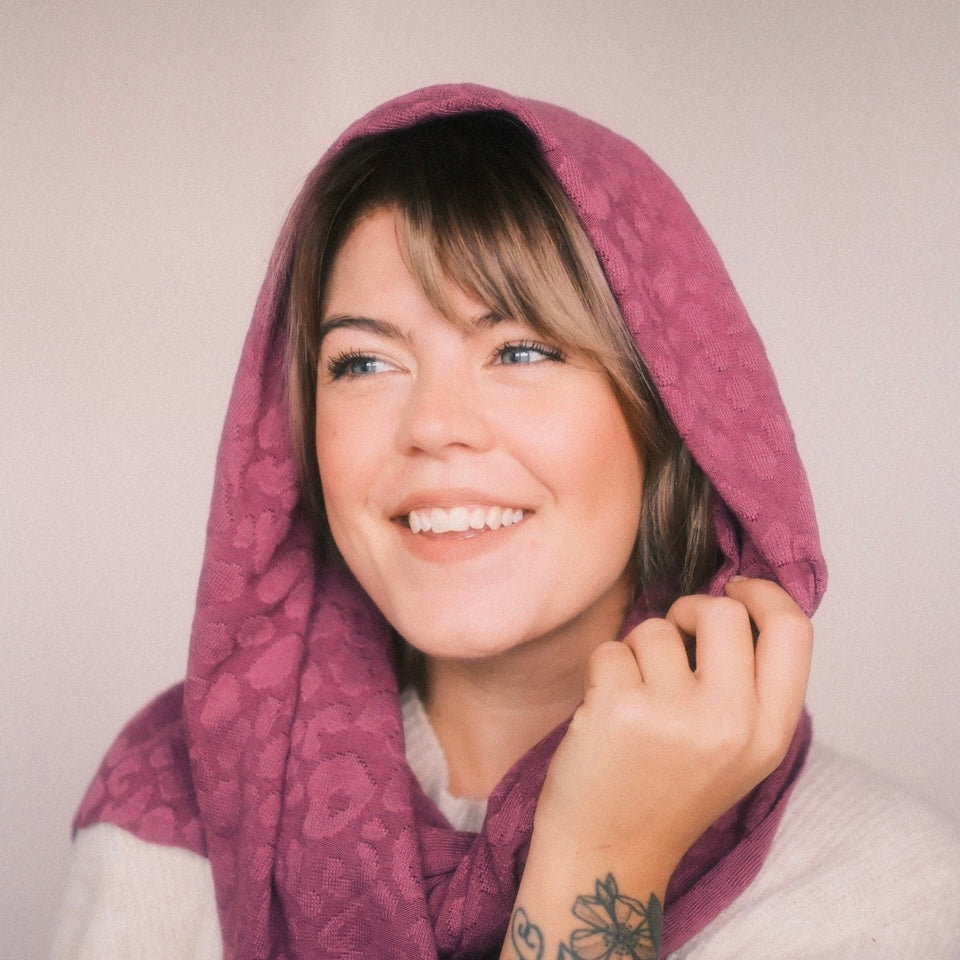 Schal - Strick Leo Pink/Lila