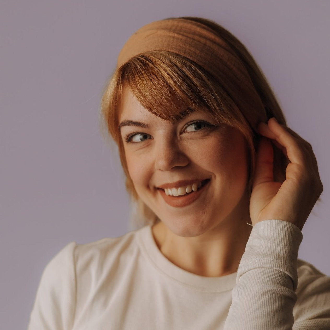 Drahthaarband Musselin Natur