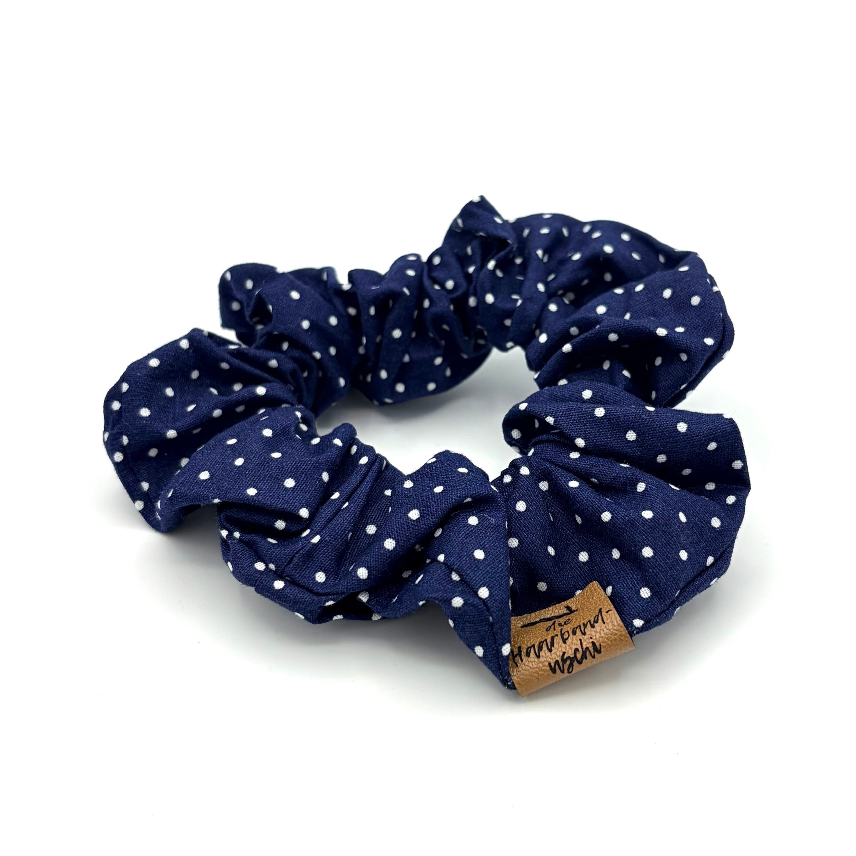 Scrunchie - Polka Dots Mini Blau