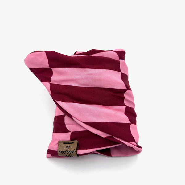 Drahthaarband breit - Candy Lines Pink