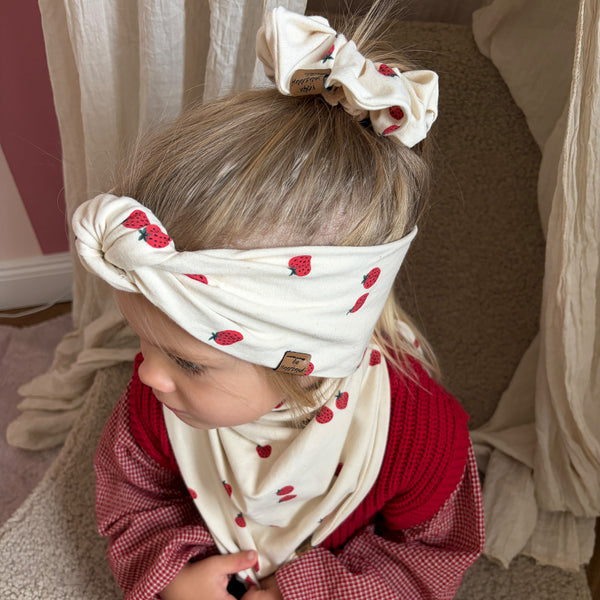 Kinder Haarband Knoten - Erdbeeren