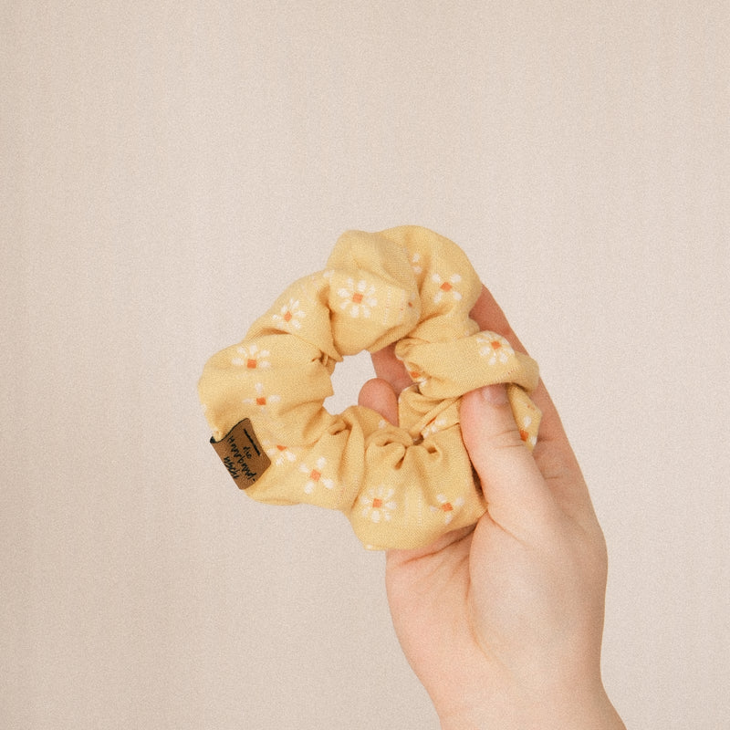 Scrunchie - Blümchen Gelb