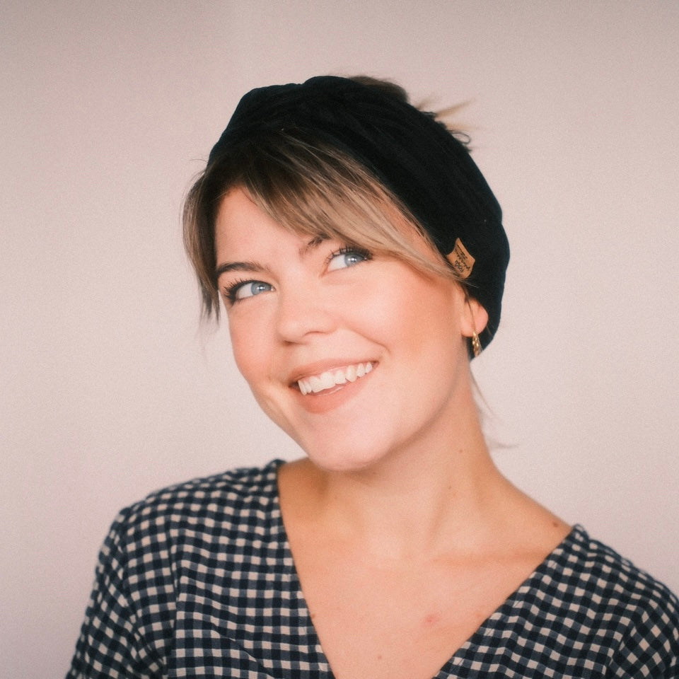 Basic Haarband - Cord Schwarz