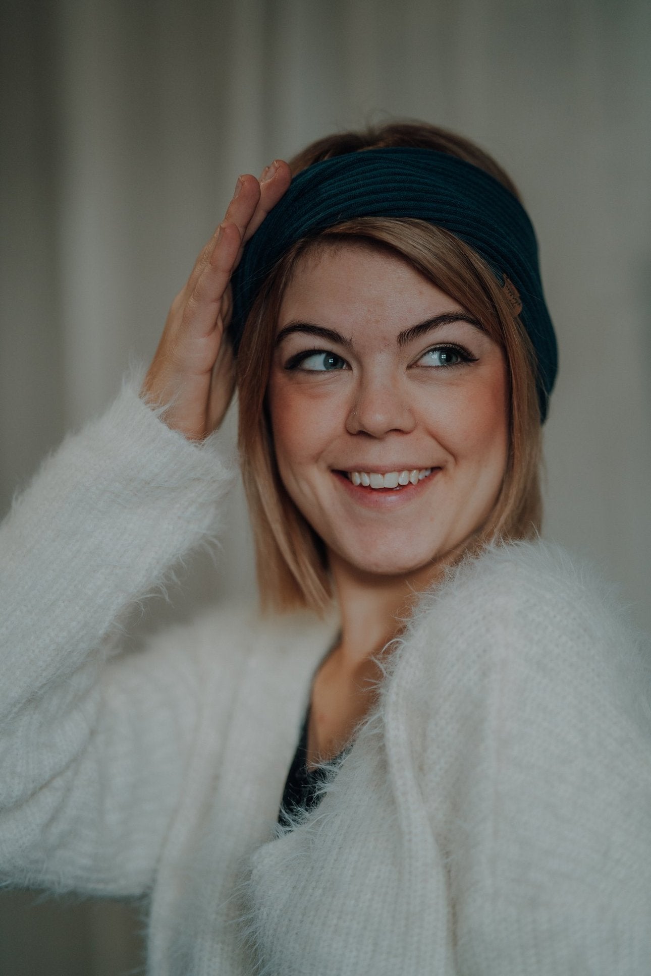 Stirnband gedreht Petrol