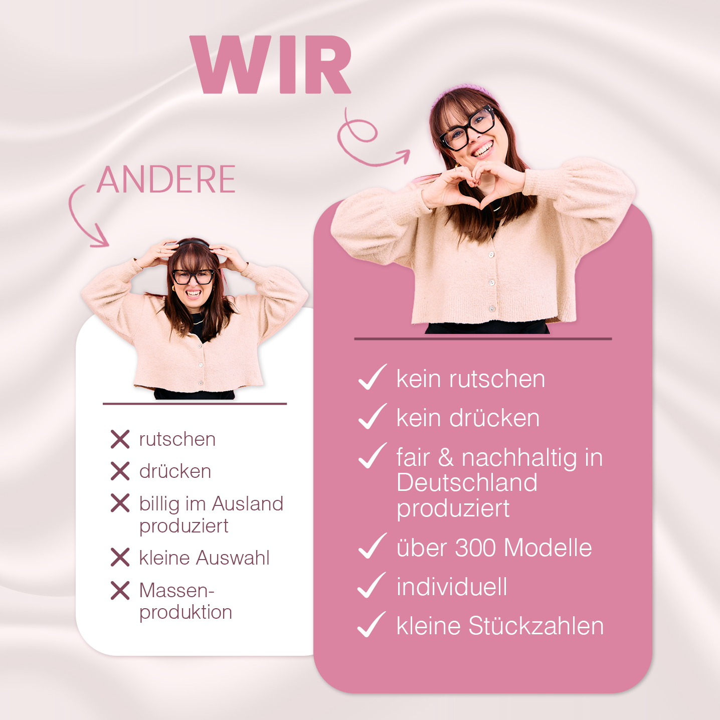 dieHaarbanduschi im Vergleich: rutscht nicht, drückt nicht, fair und nachhaltig in Deutschland produziert – über 300 Modelle