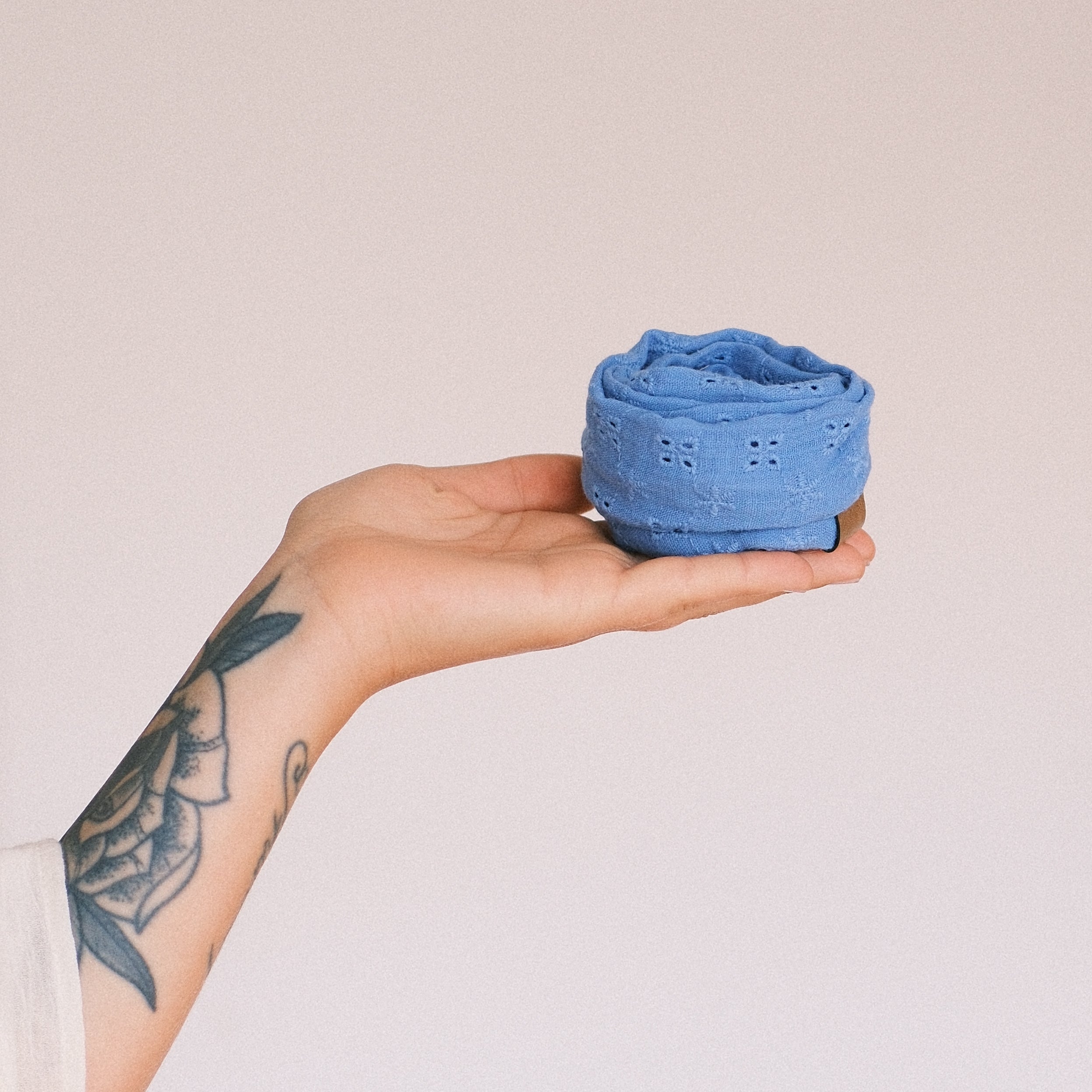 Drahthaarband schmal - Cotton Dream Blau