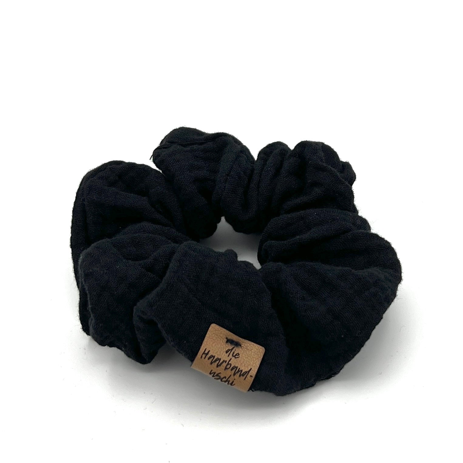 Scrunchie Musselin schwarz