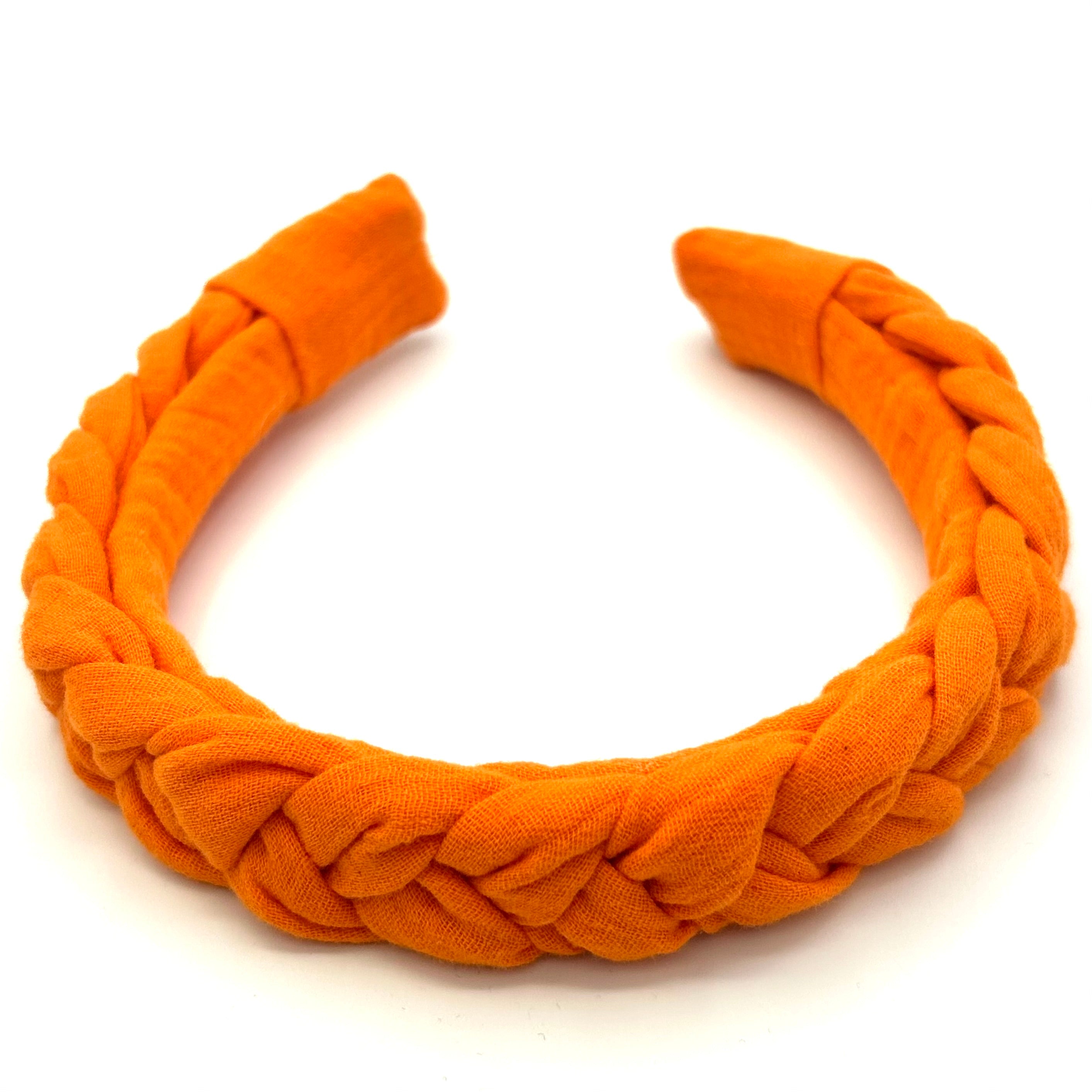 Carlotta - Orange Haarreif geflochten