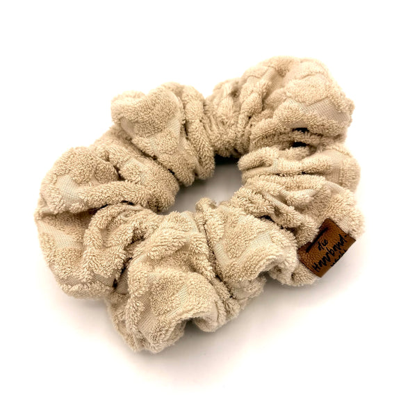 Scrunchie - Frottee Leo Beige
