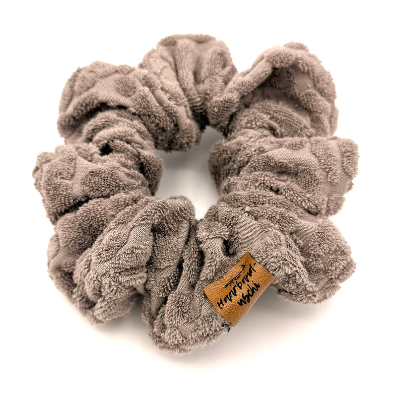 Scrunchie - Frottee Leo Hellgrau