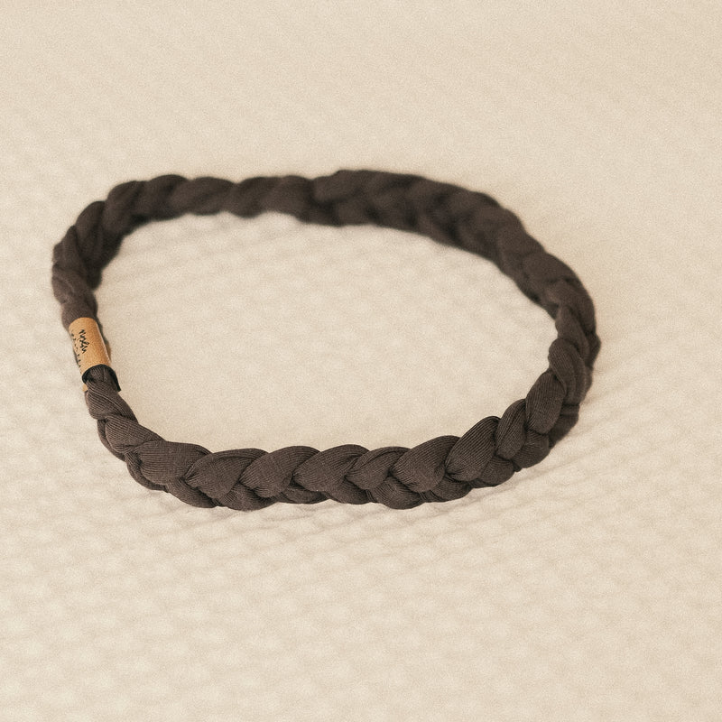 Haarband Geflochten – Moccabraun