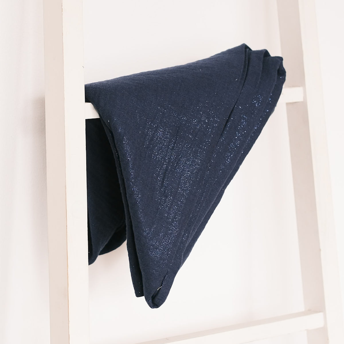 XXL Dreieckstuch – Musselin Glitzer Blau