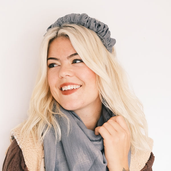 Ronja - Musselin Glitzer Dunkelgrau