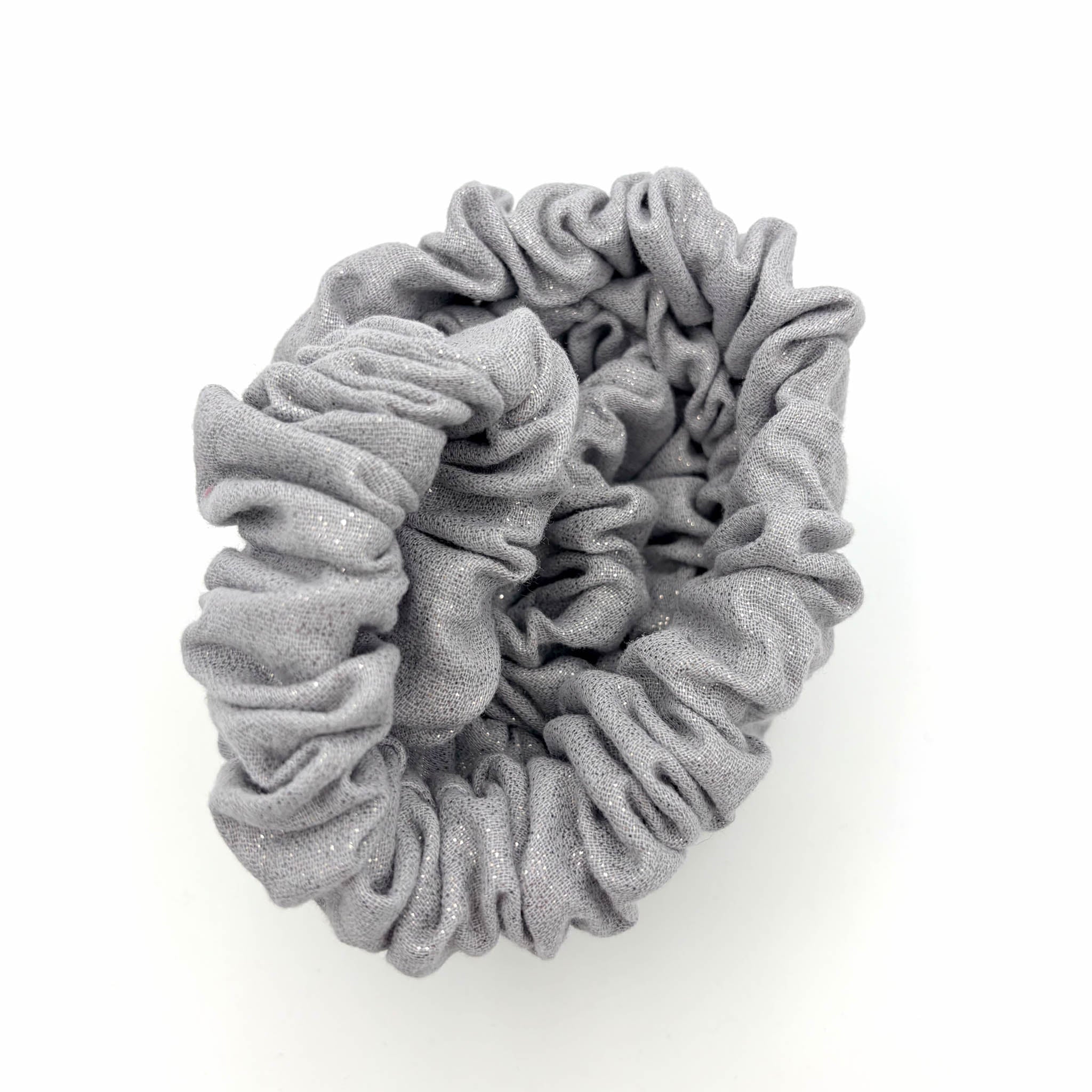 Handykette – Musselin Glitzer Grau