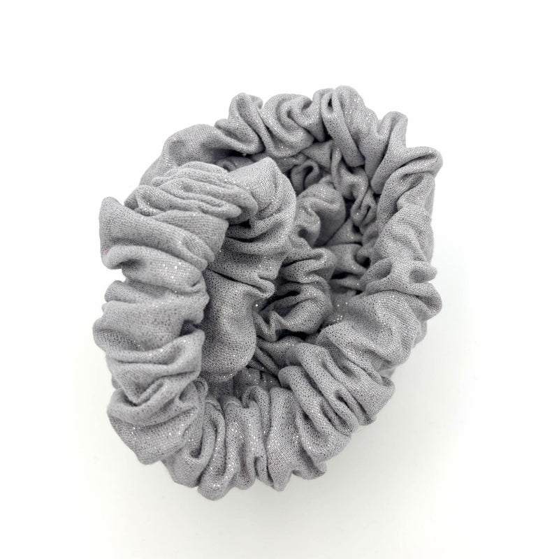 Handykette – Musselin Glitzer Grau