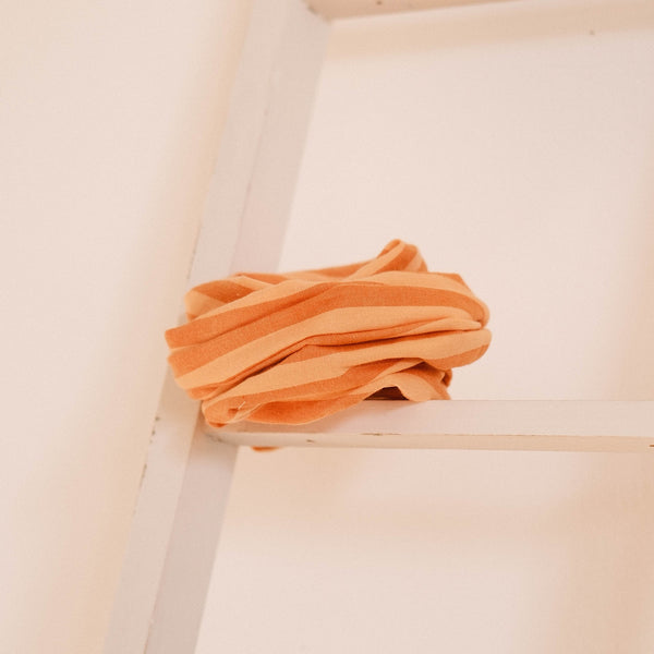 Drahthaarband breit - Orangestreifen