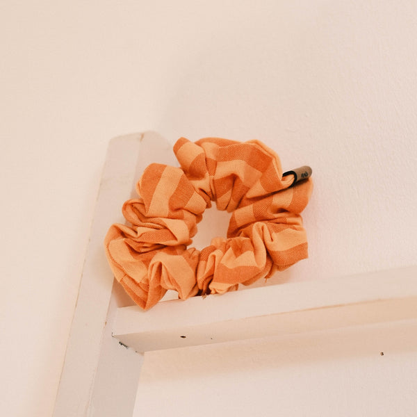 Scrunchie - Orangestreifen