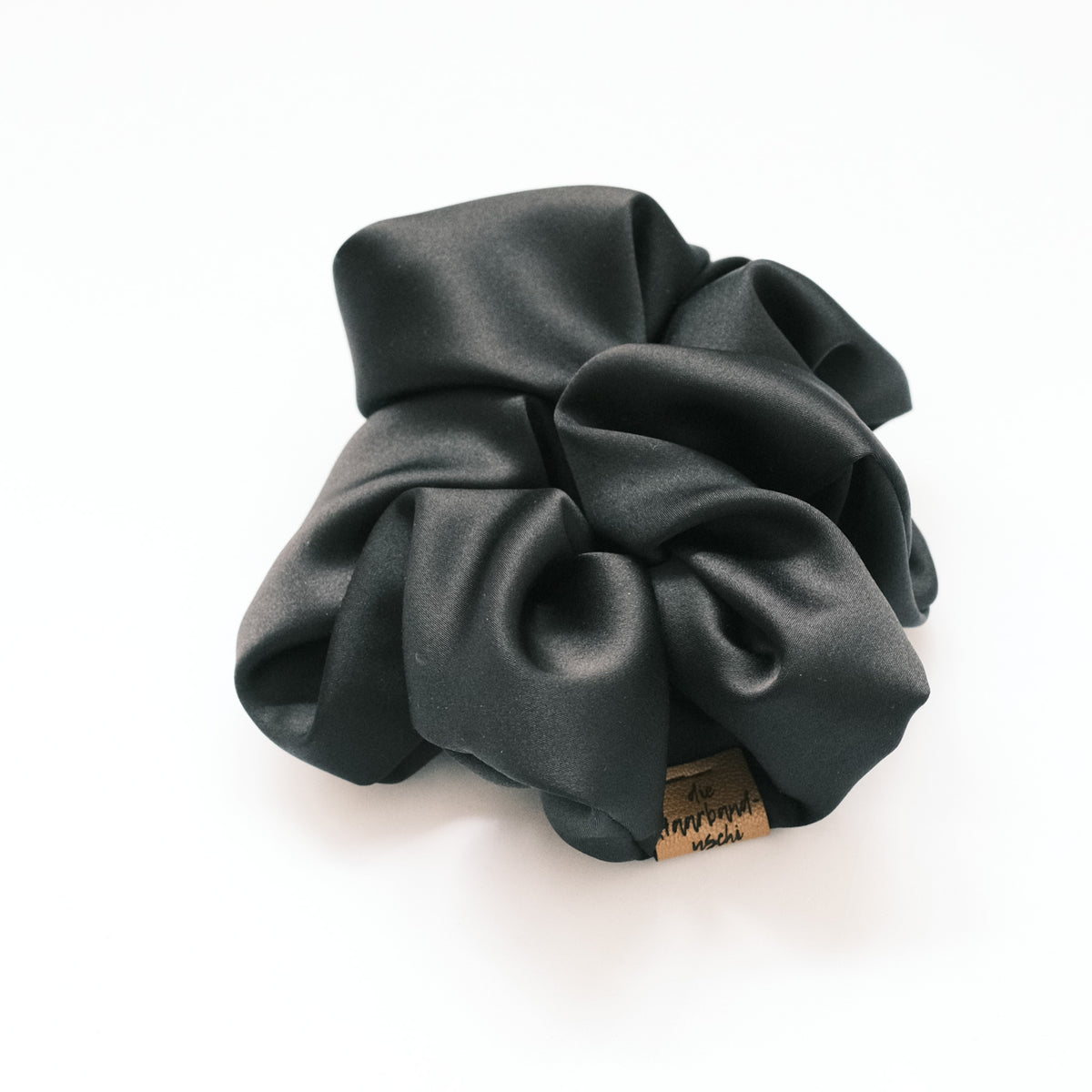 Big Scrunchie - Satin Schwarz