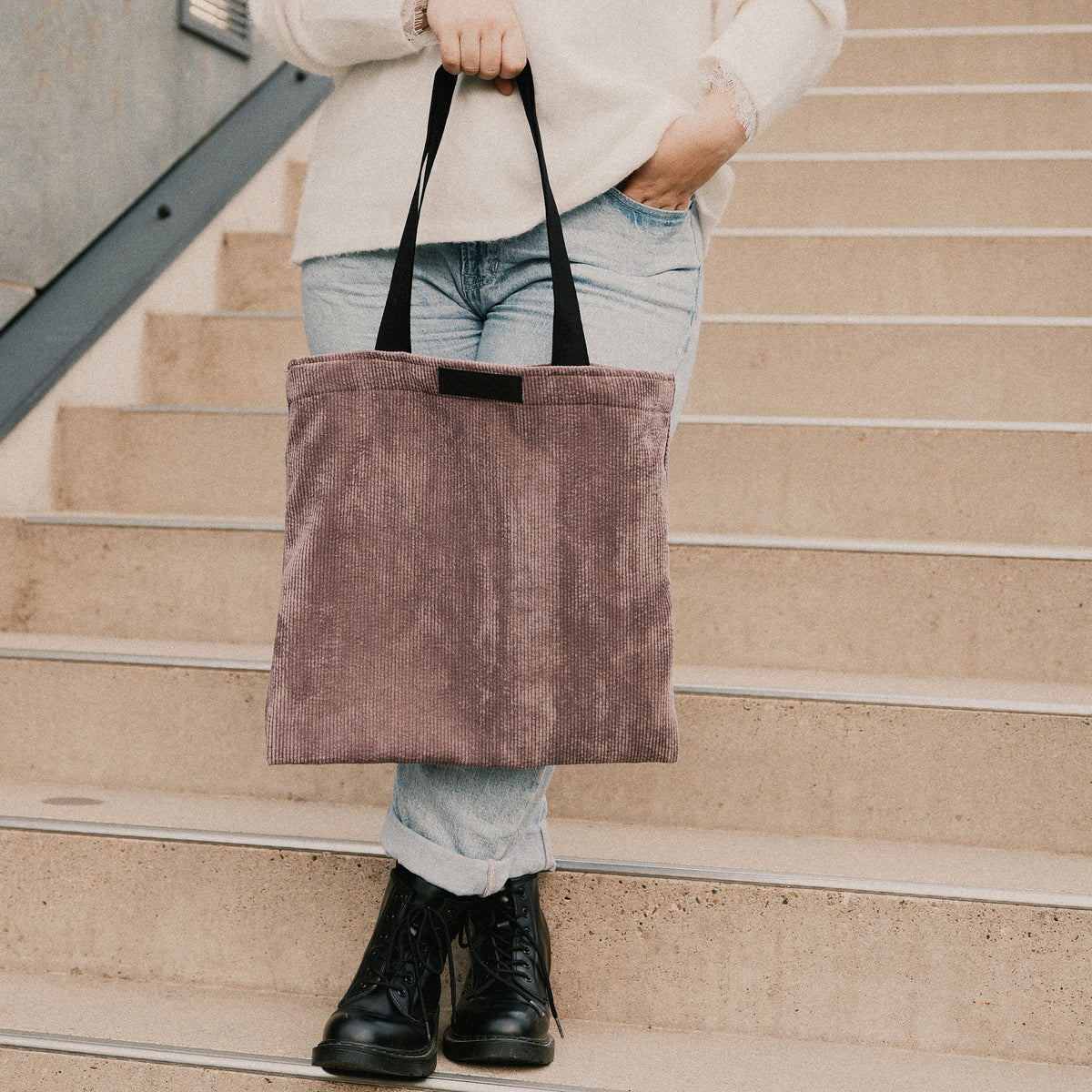 Shopper - Cord Mauve