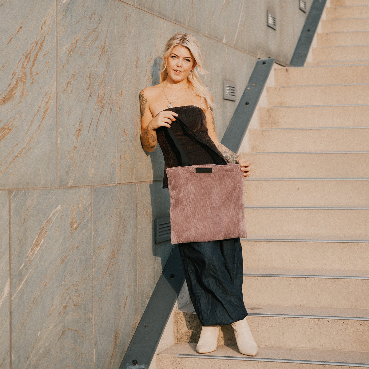 Shopper - Cord Mauve
