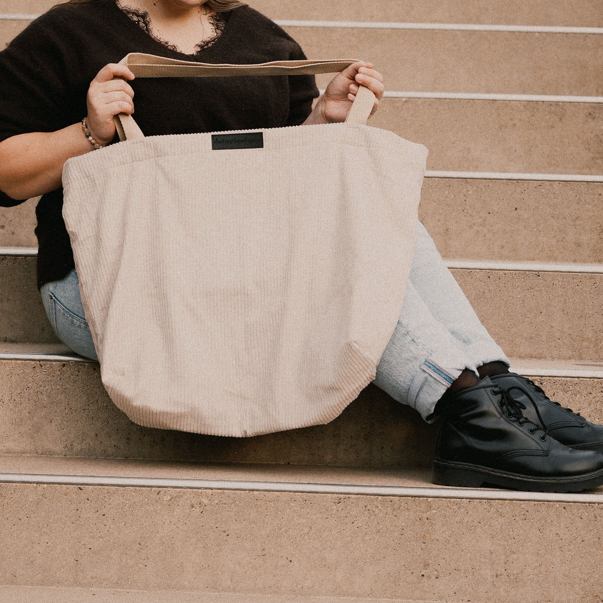 XL Shopper - Cord Beige