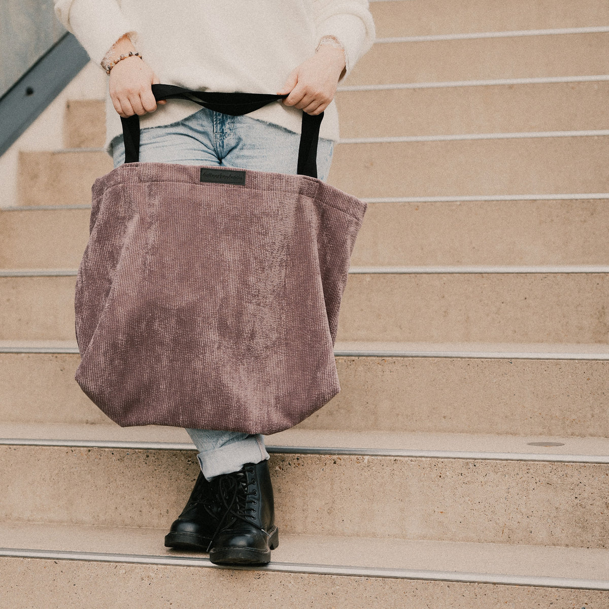 XL Shopper - Cord Mauve