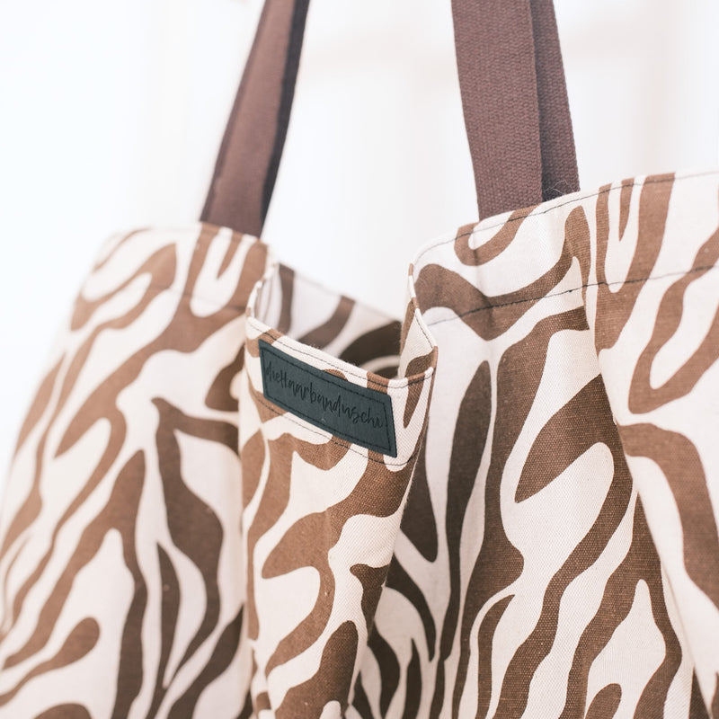 XL Shopper – Zebra Braun