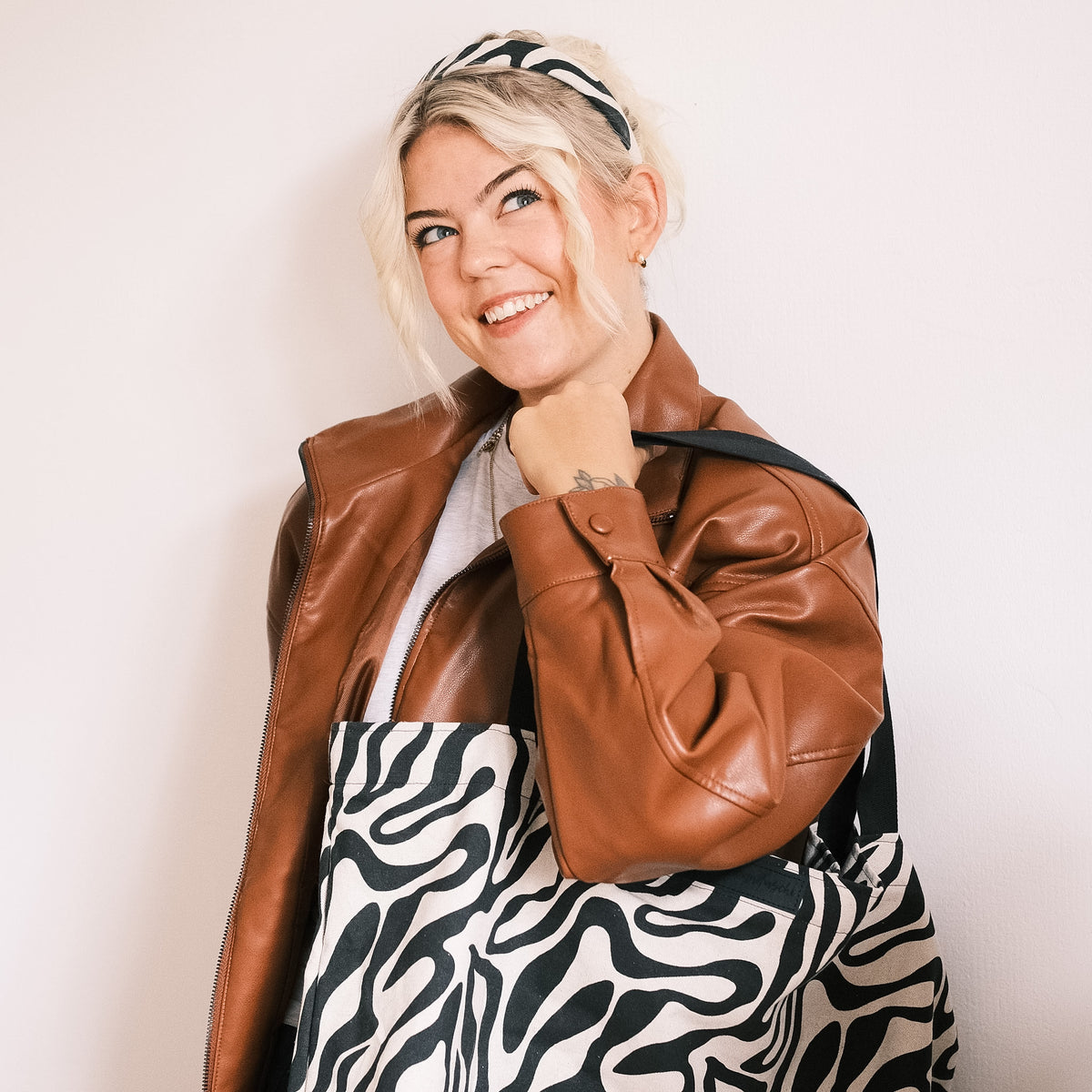 XL Shopper – Zebra Schwarz