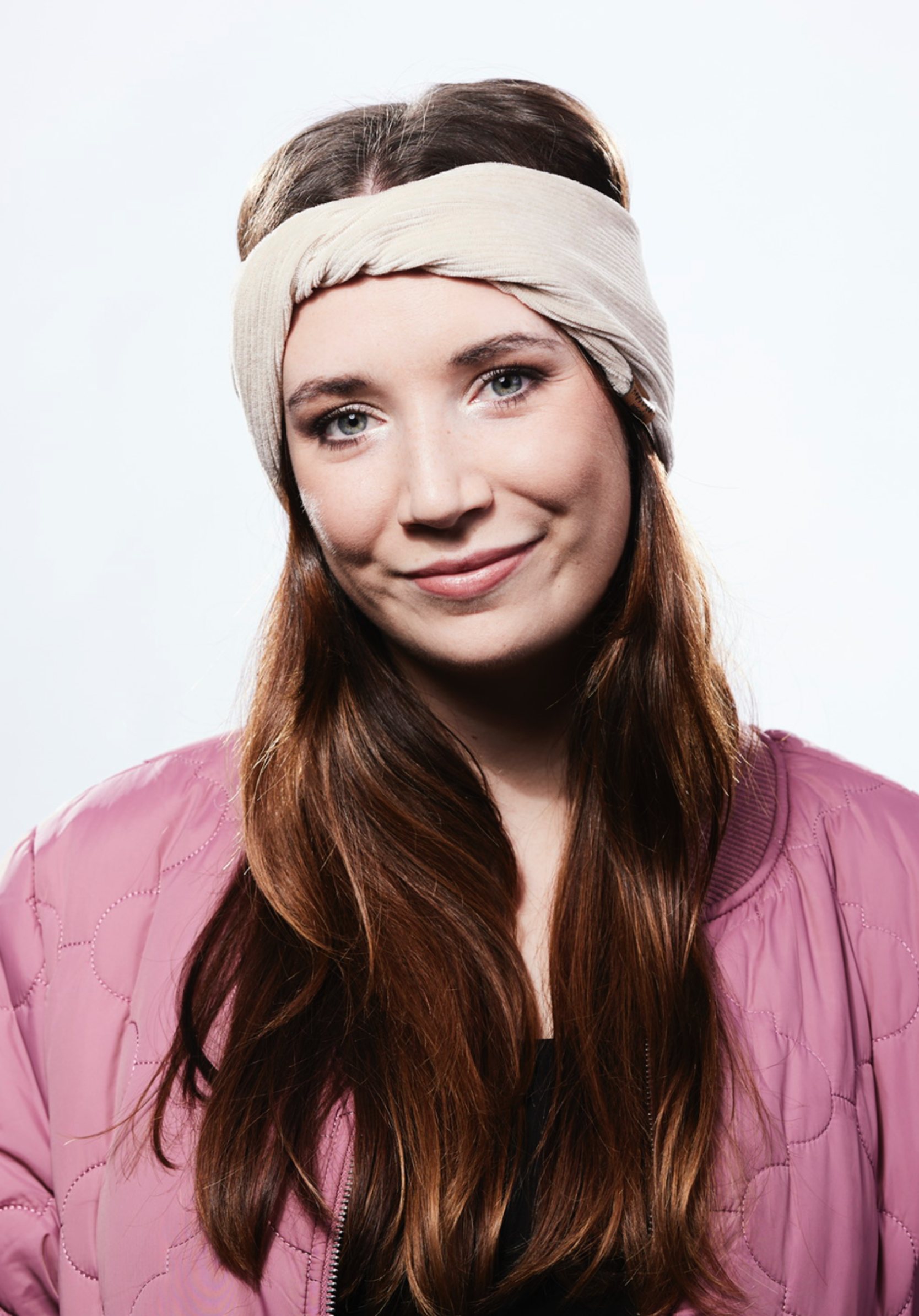 Haarband getrullert Cord beige