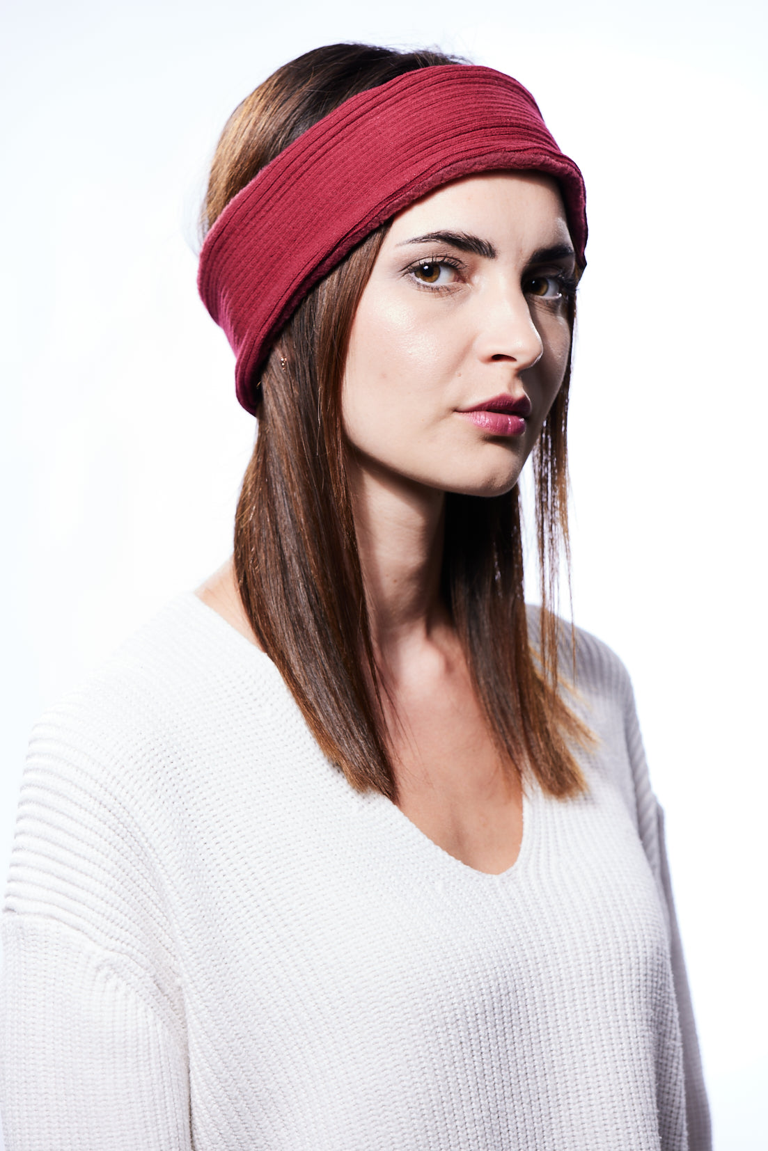 Stirnband sportlich gefüttert Rot