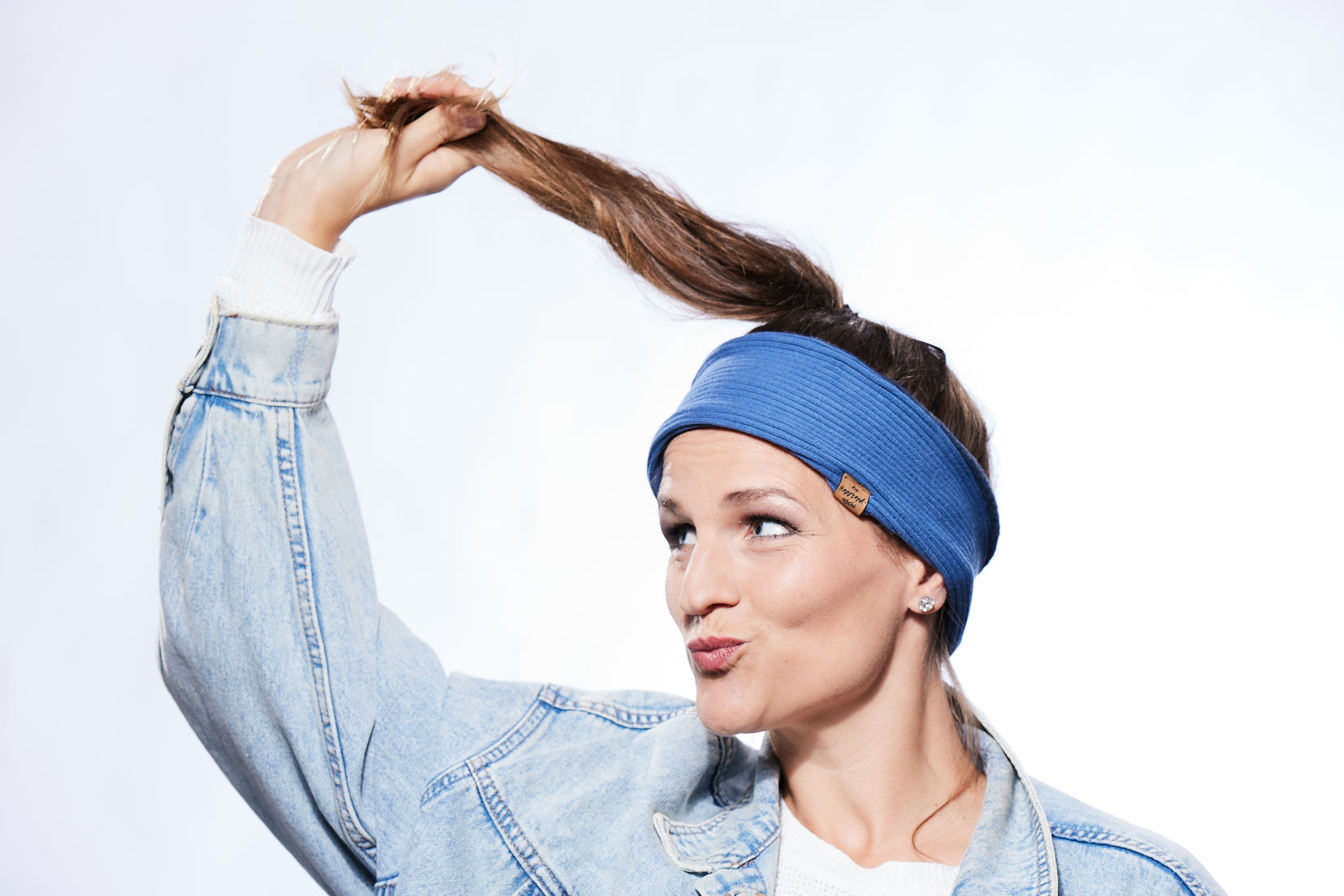 Stirnband sportlich gefüttert blau