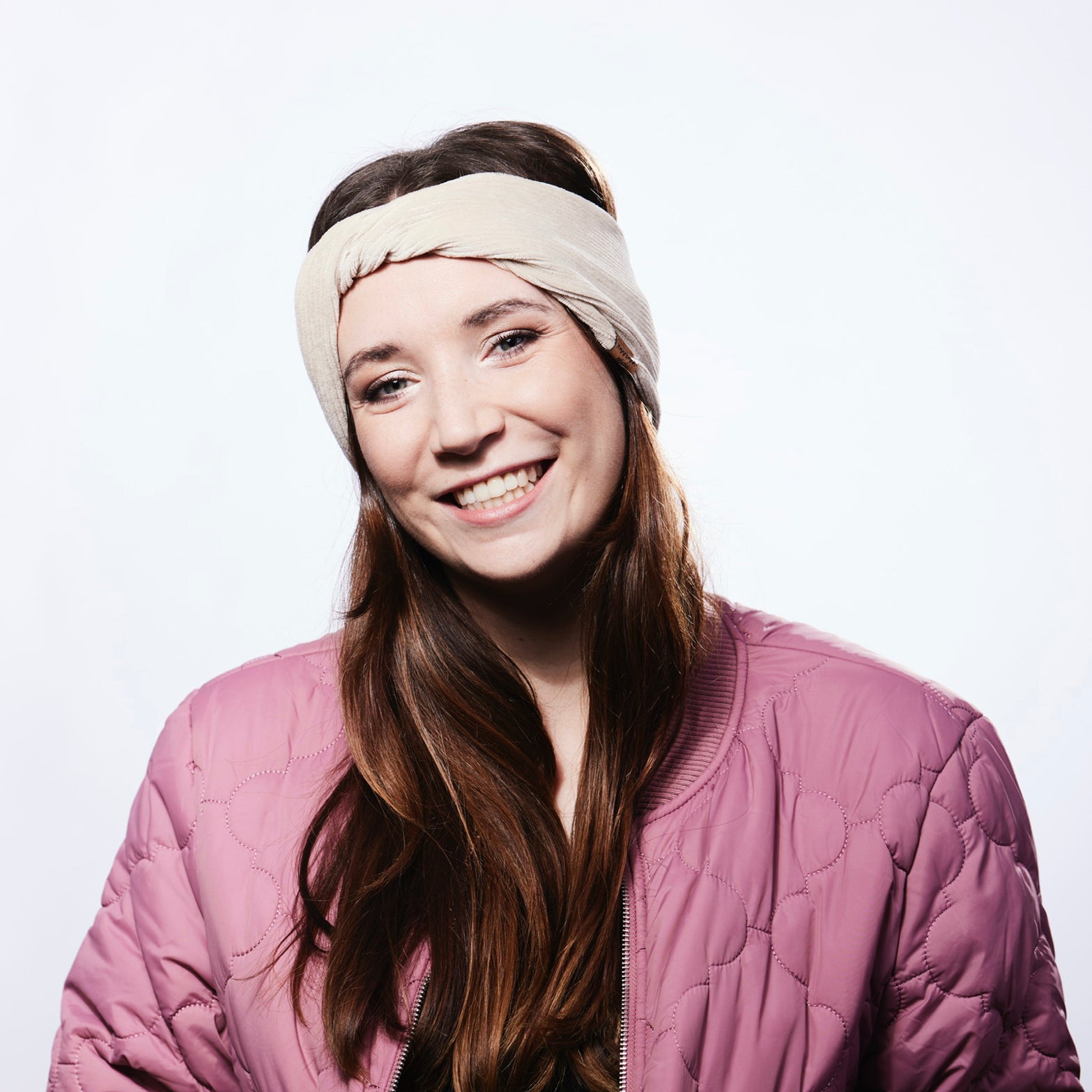 Haarband getrullert Cord beige