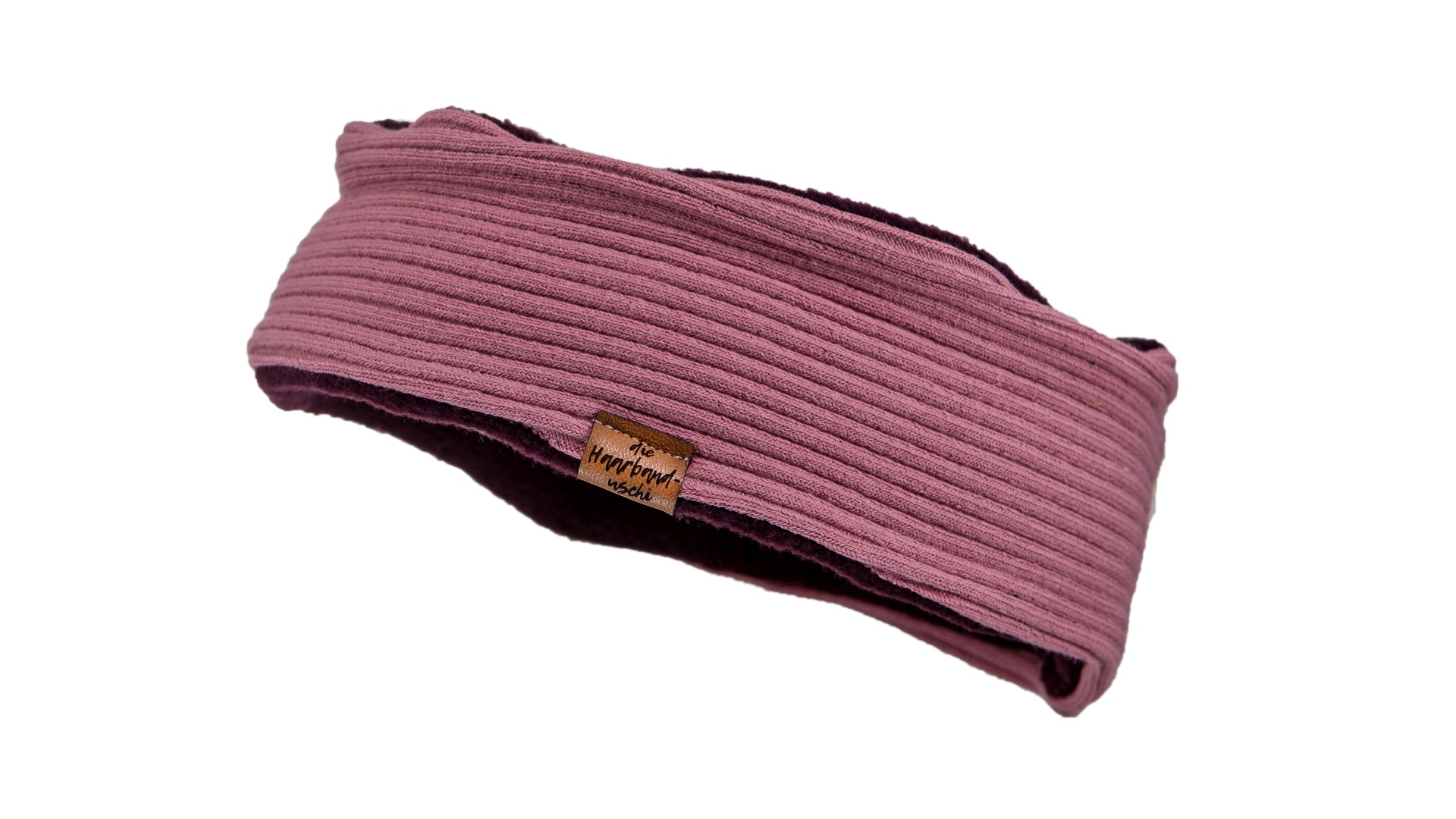 Stirnband sportlich gefüttert rosa / bordeaux