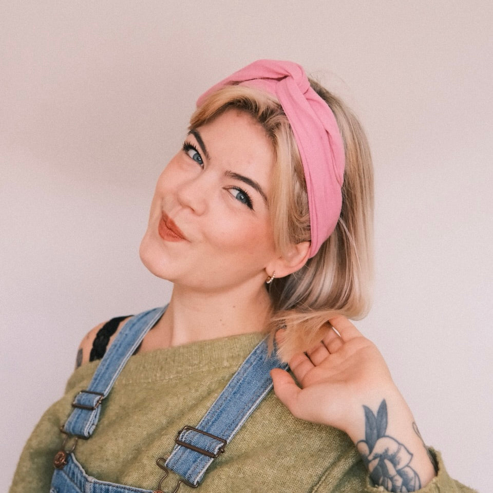 Drahthaarband - Musselin Rosa