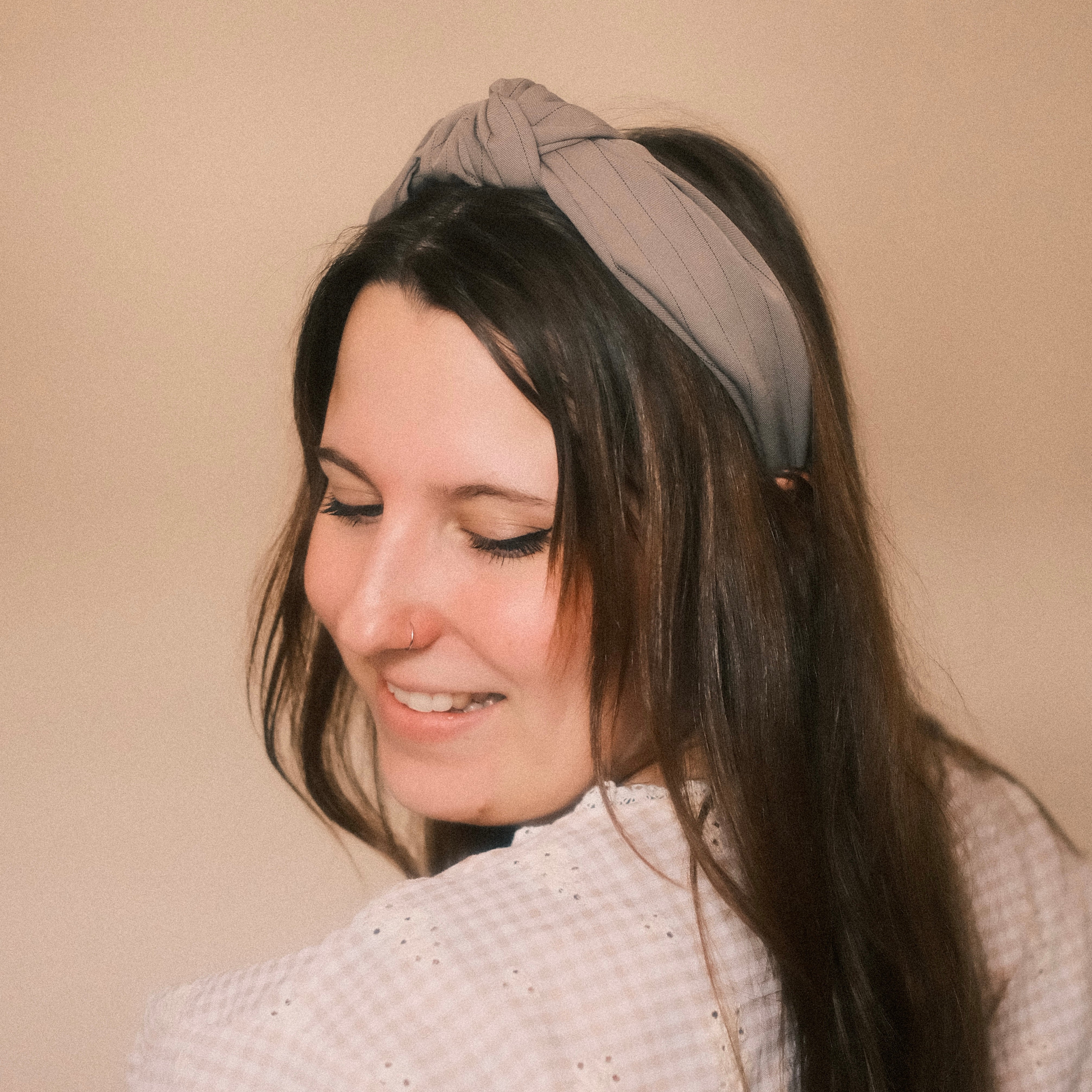 Frieda - Nadelstreifen Taupe