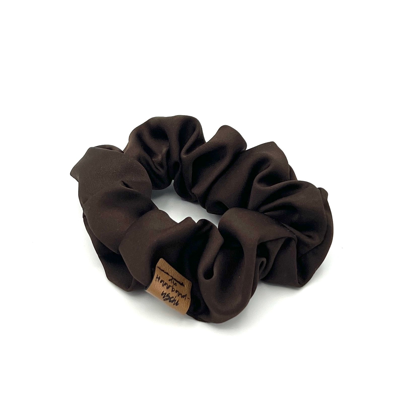Scrunchie Satin Chololate Brown