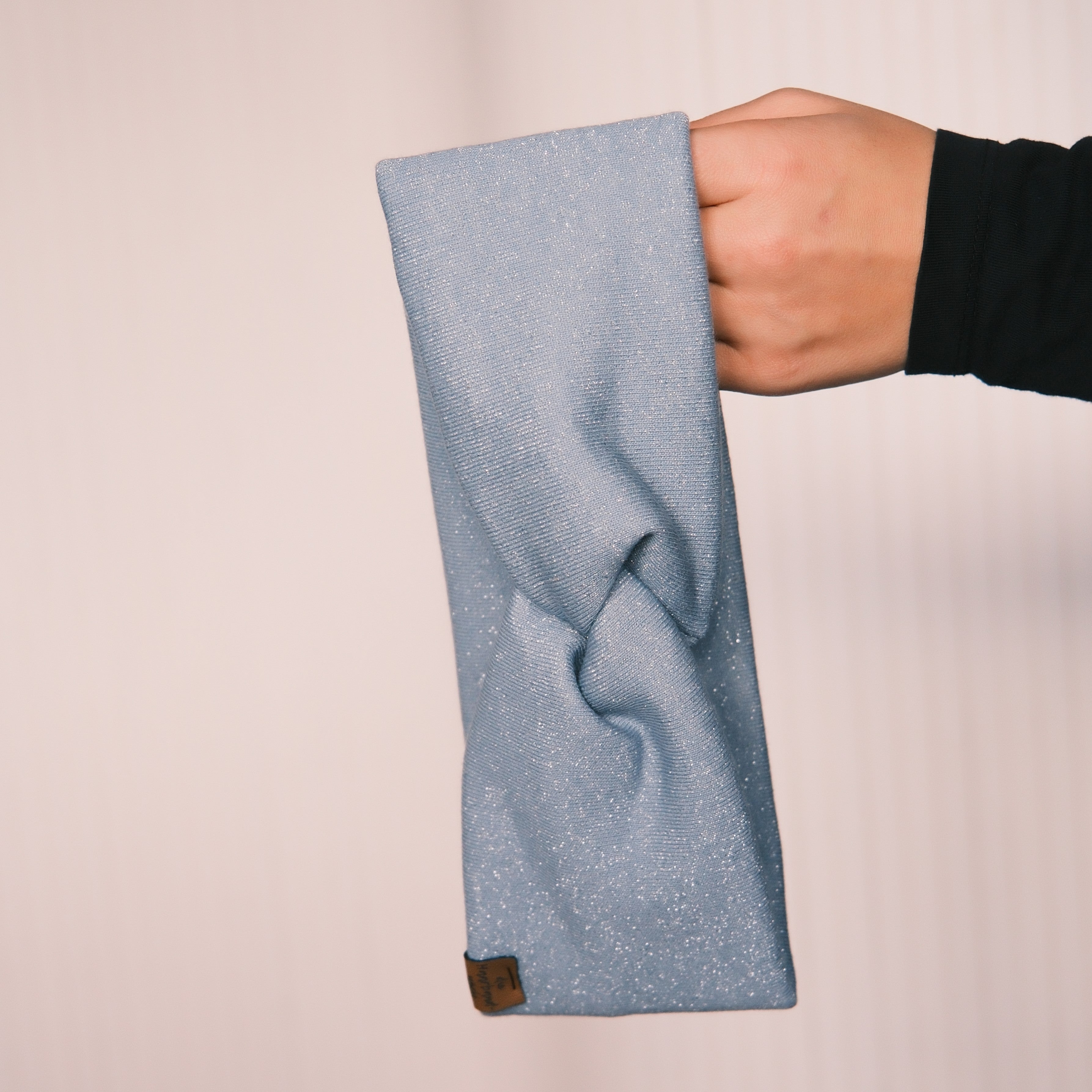 Basic Haarband - Glitzer Hellblau