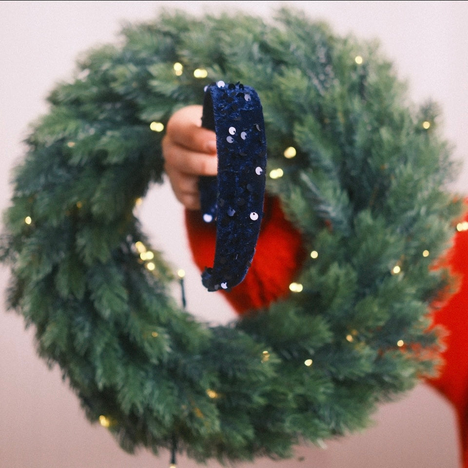 Anne - Pailletten Dunkelblau