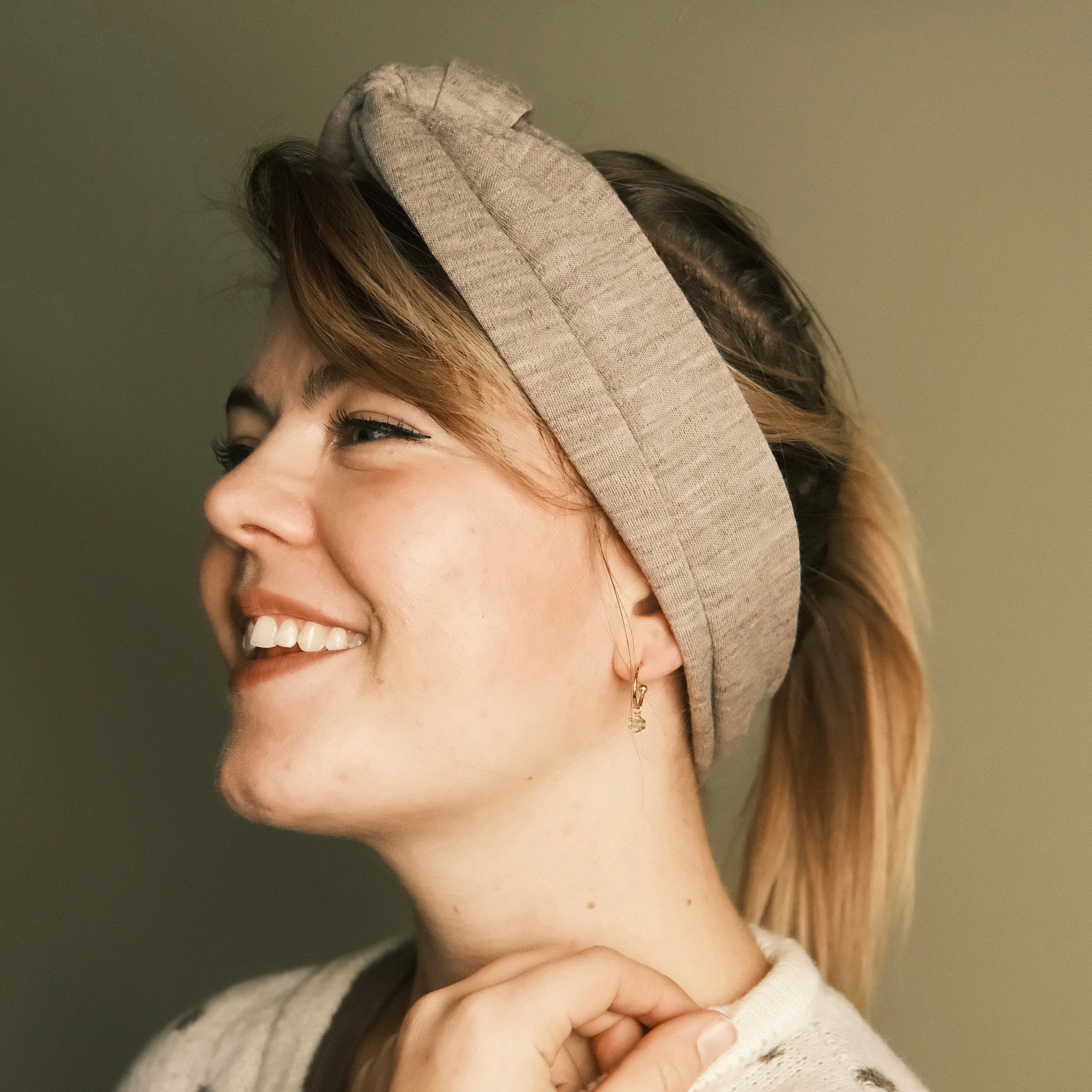 Drahthaarband breit - Warm Hellbraun