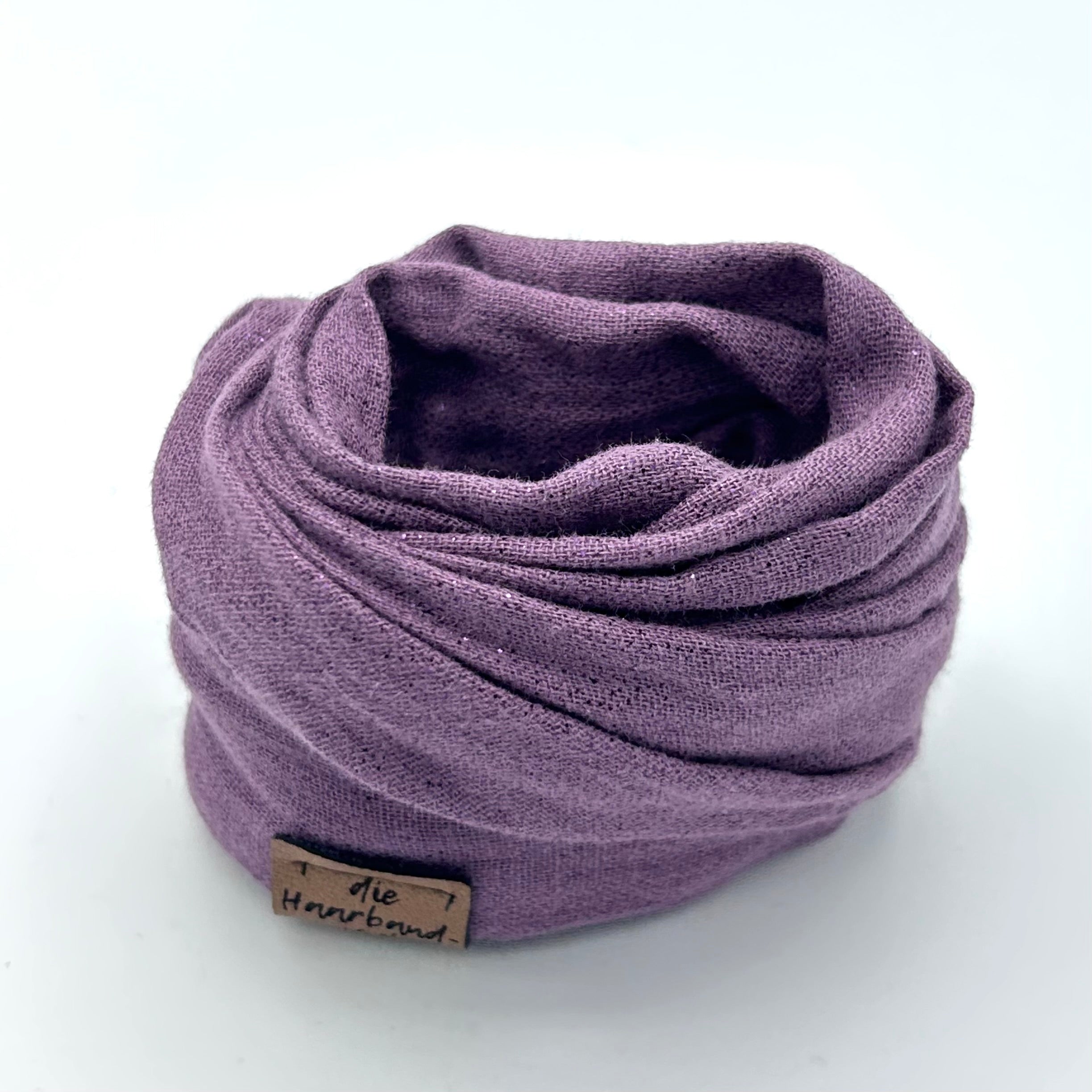 Drahthaarband schmal - Glitzer Lila