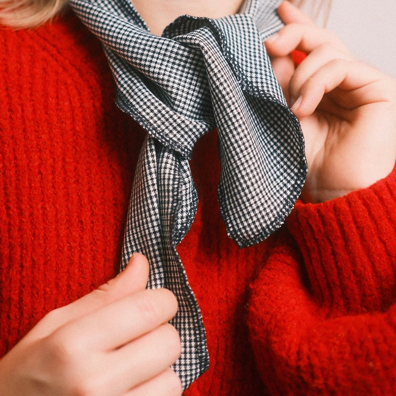 Mikro Schal - Geschenk kariert