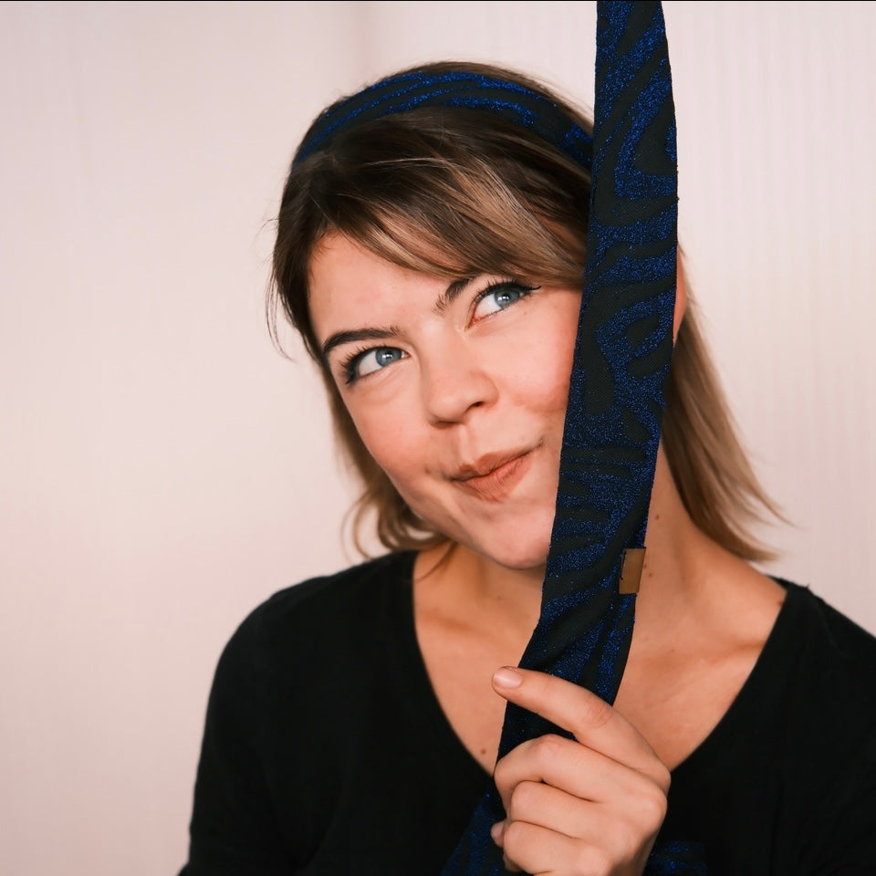 Drahthaarband - Tiger Blau