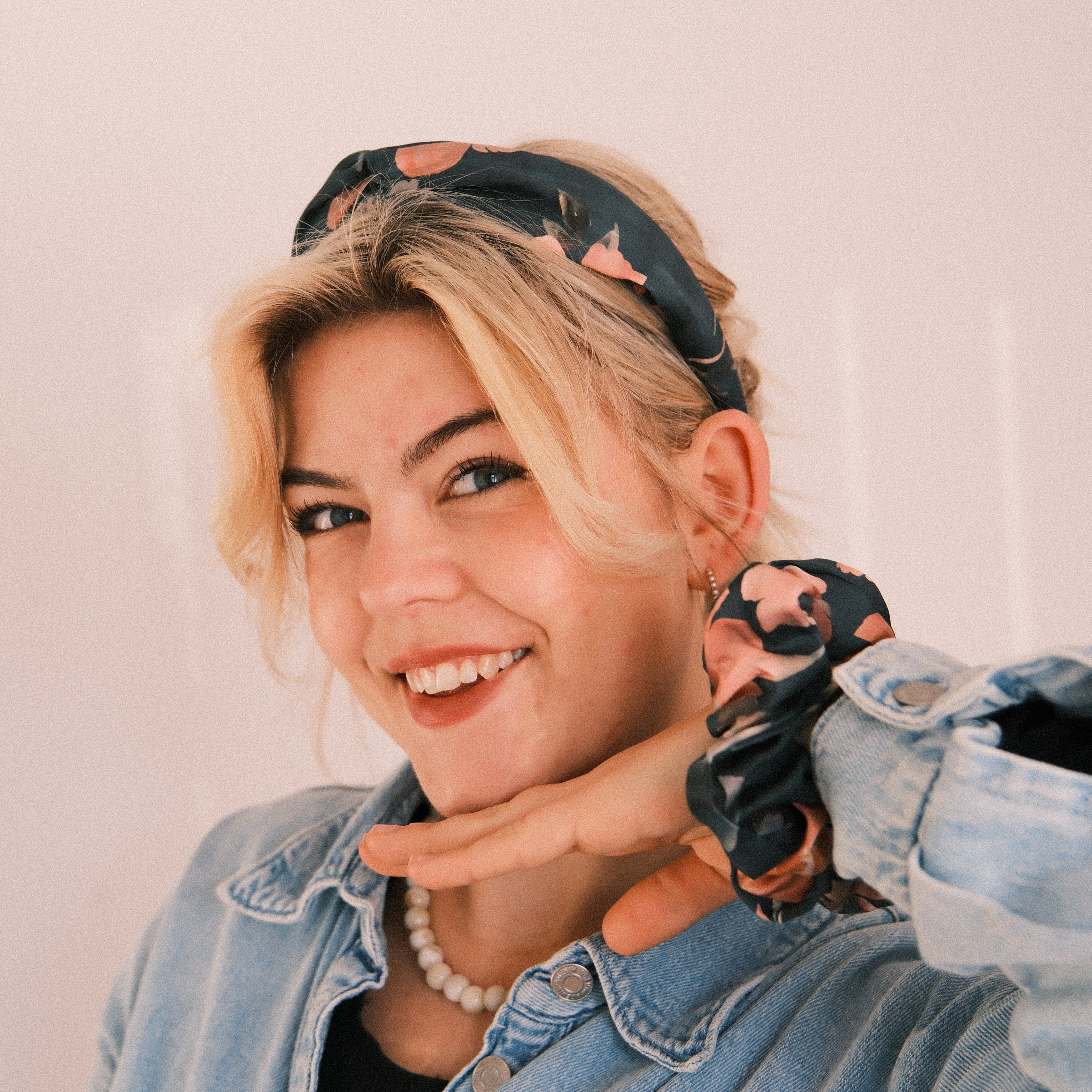 Scrunchie - Blütenzauber Green