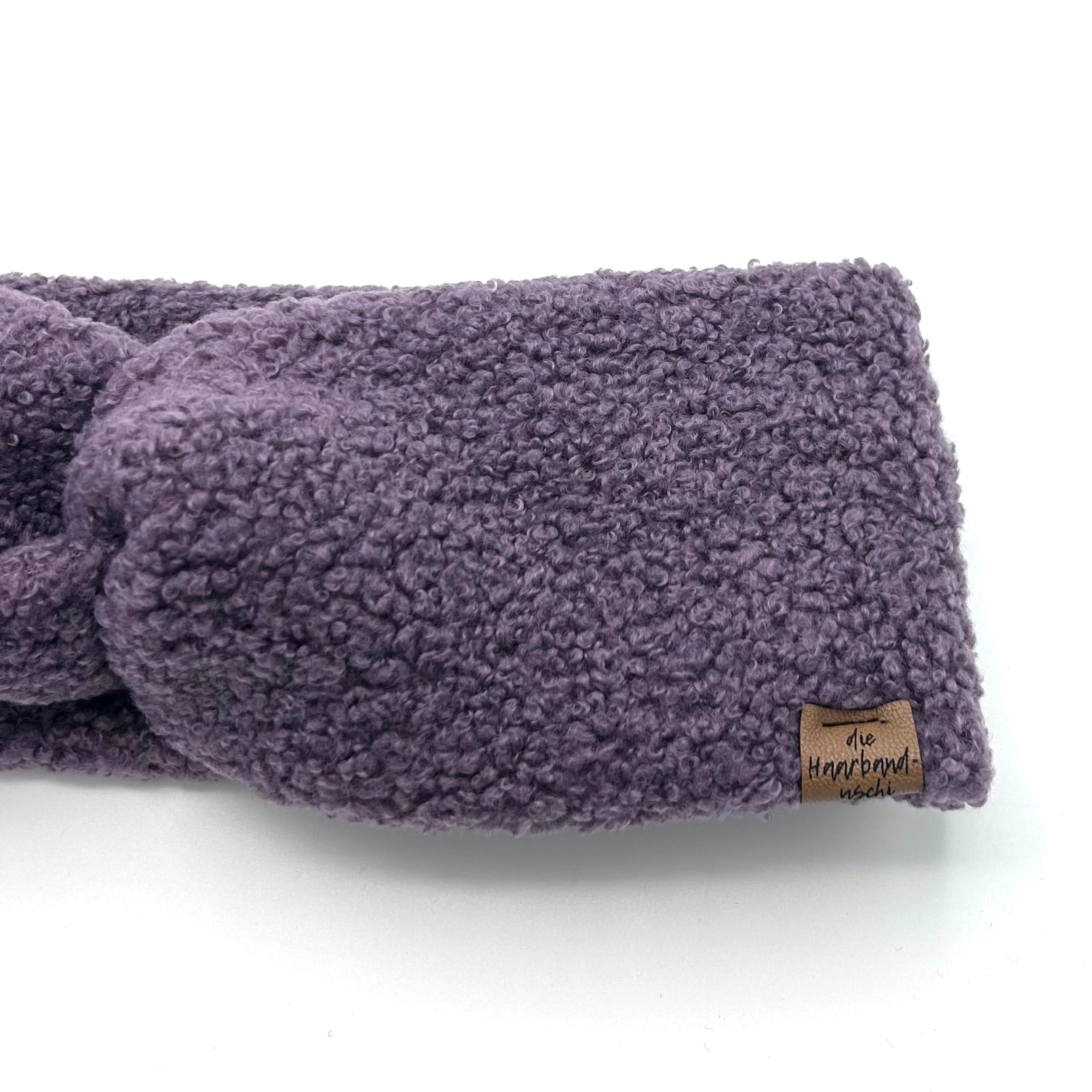 Basic Haarband - Teddy Frozen Lila