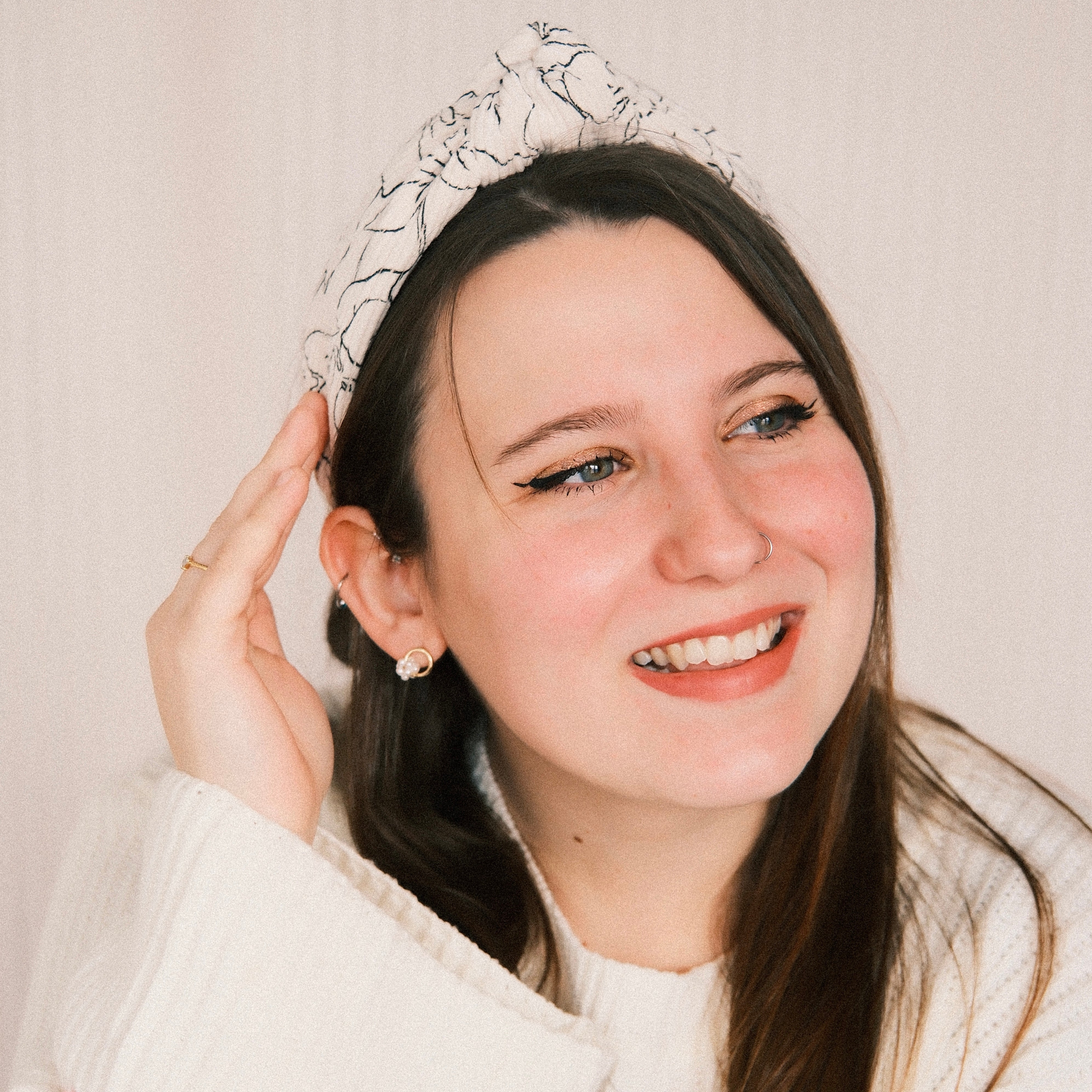 Leyla - Cord Blume Weiß