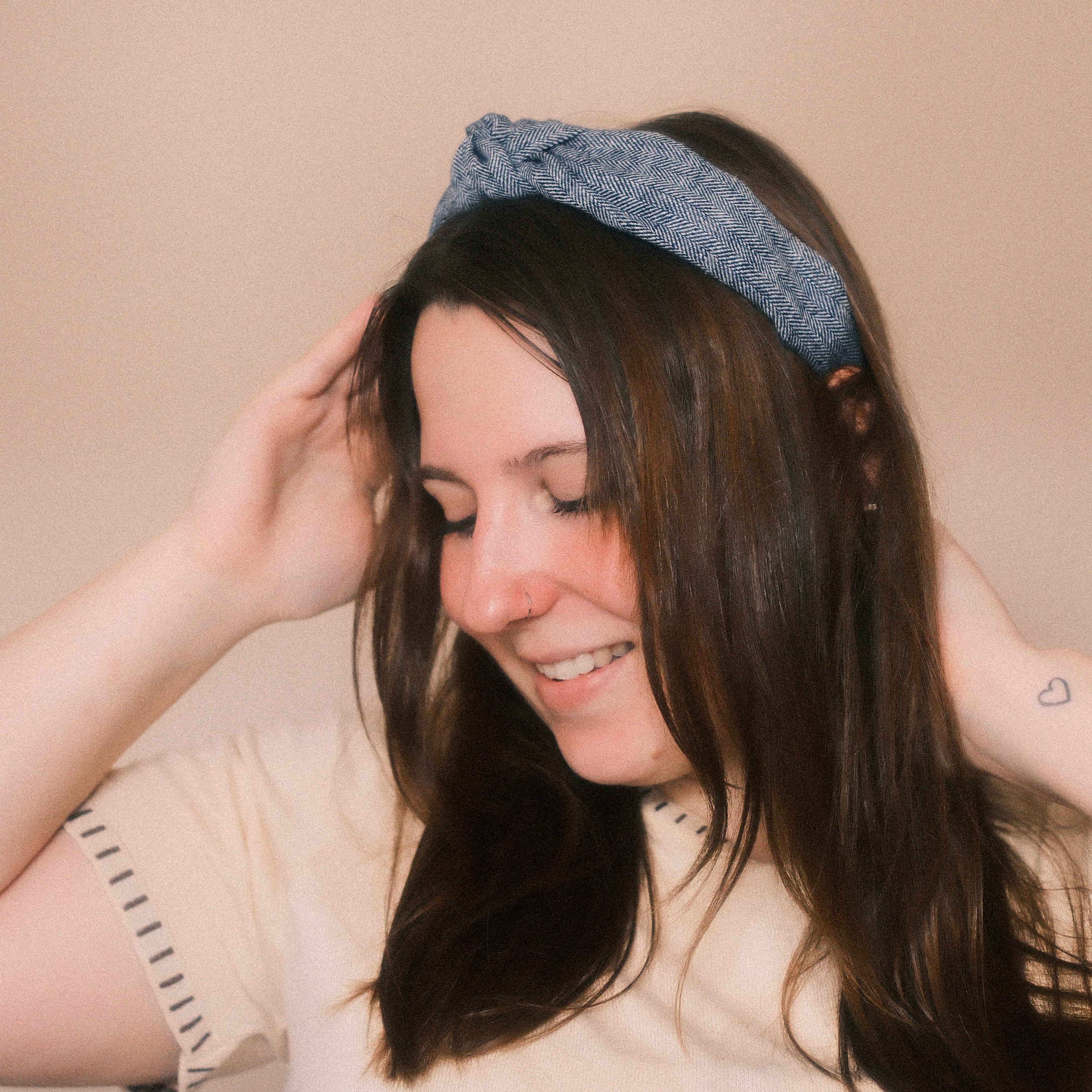 Lea - Fischgräten Blau