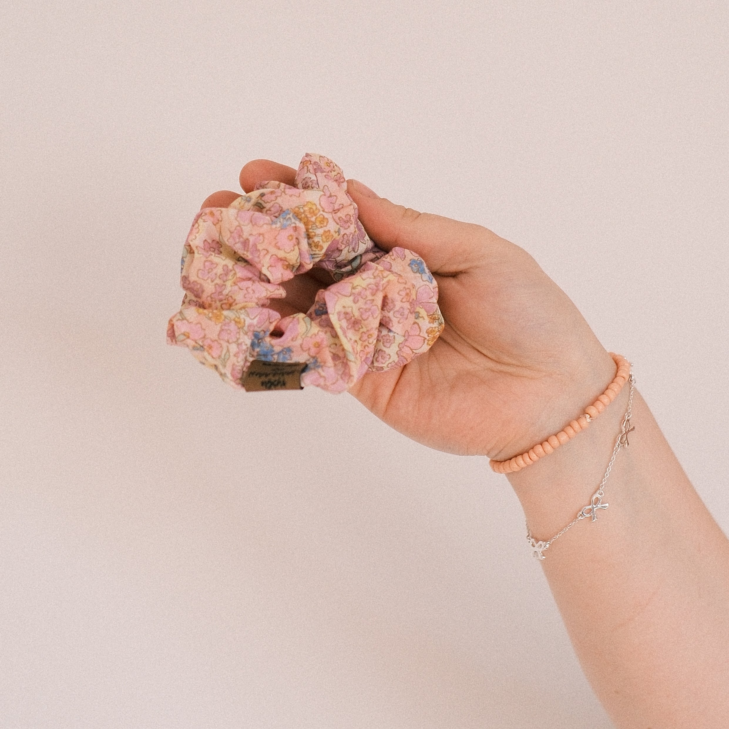 Scrunchie - Rosa Gartenparty